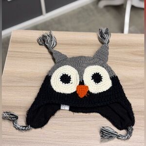Turtle Fur Knit Owl Kids Hoot Hat Tufted and Ear Flaps
